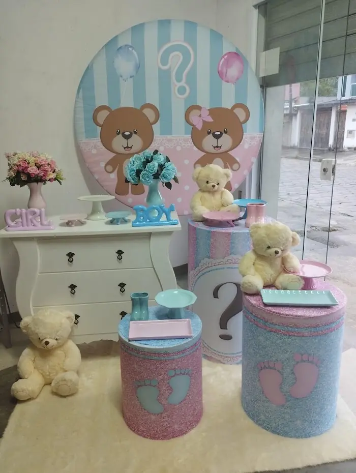 Decoração Chá revelação Ursinho 2 - Verônica Festas