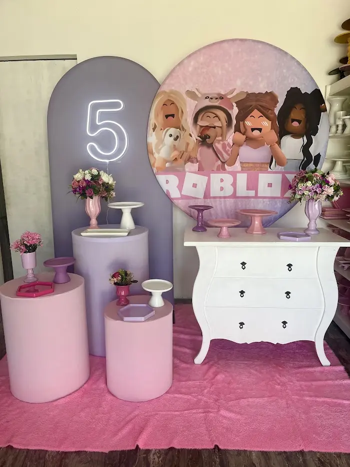 Decoração Roblox menina - Verônica Festas