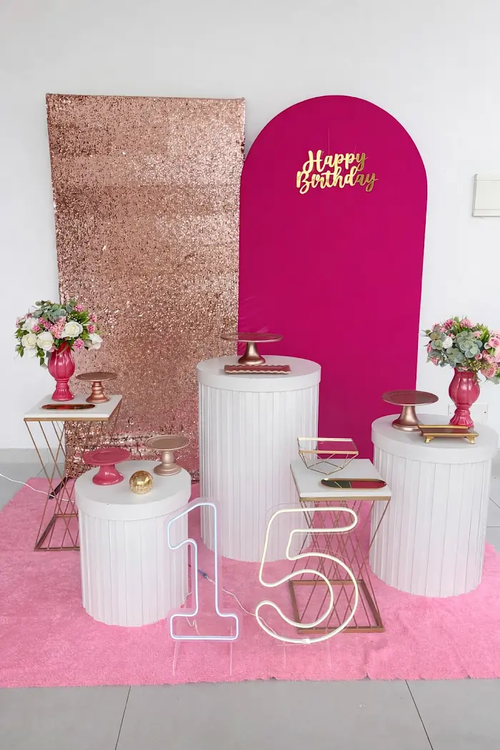Decoração Glamour Pink - Verônica Festas