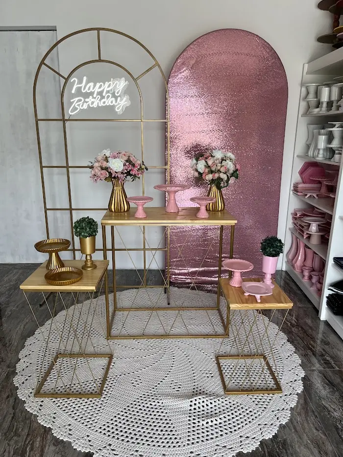 Decoração Glamour rosa - Verônica Festas
