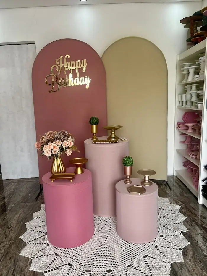 Decoração Rosa e beje - Verônica Festas