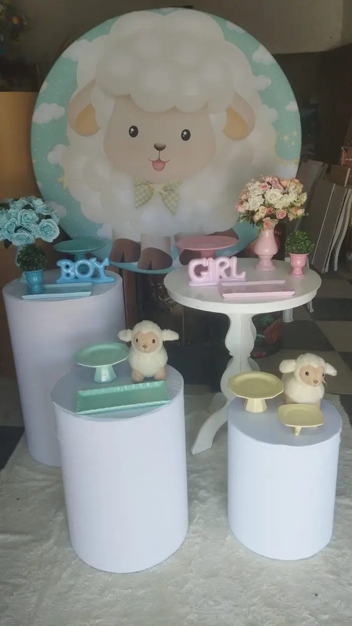 Decoração Chá Revelação - Ovelhinha - Verônica Festas